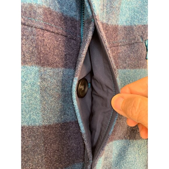 Rare Victorinox Mens Coat Medium Wool Blend Plaid Blue RD10715 - Picture 11 of 16